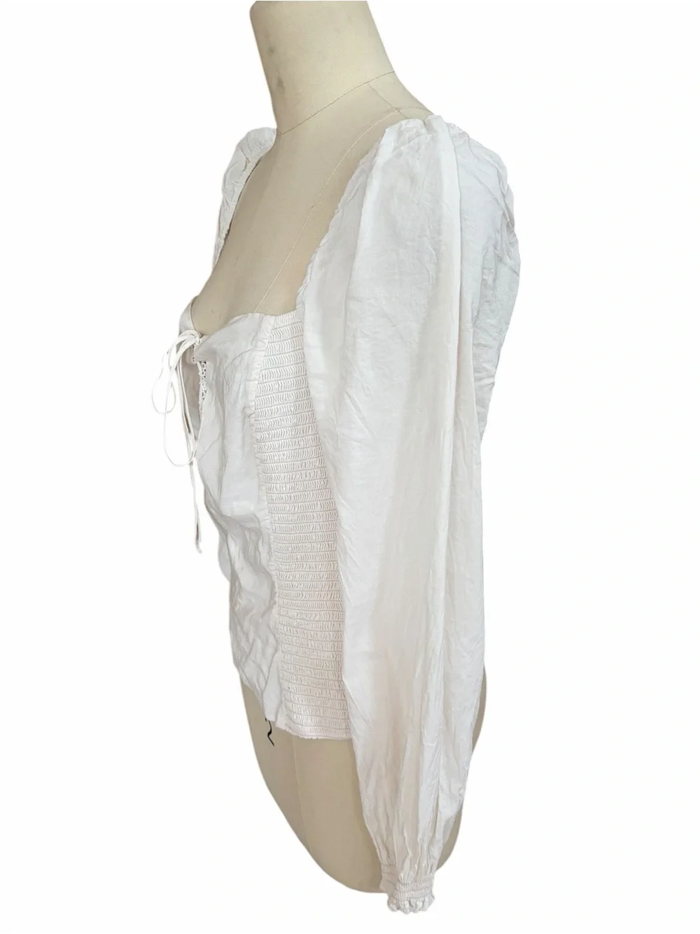 Reformation 'Isadora'‎ White Cotton Top Size 12